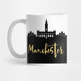 MANCHESTER ENGLAND DESIGNER SILHOUETTE SKYLINE ART Mug